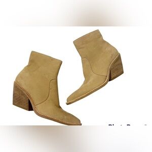 Dolce Vita Volli Suede Pointed Toe Bootie Boot Tan Western Womens Size 6